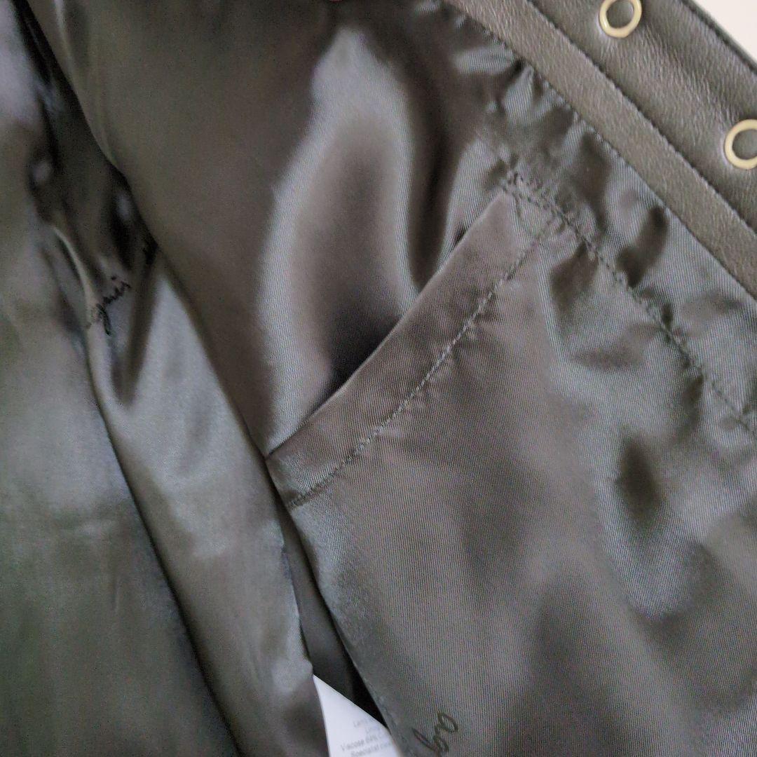 【新品未使用】アニエスベー　レザージャケット　黒　38　羊革