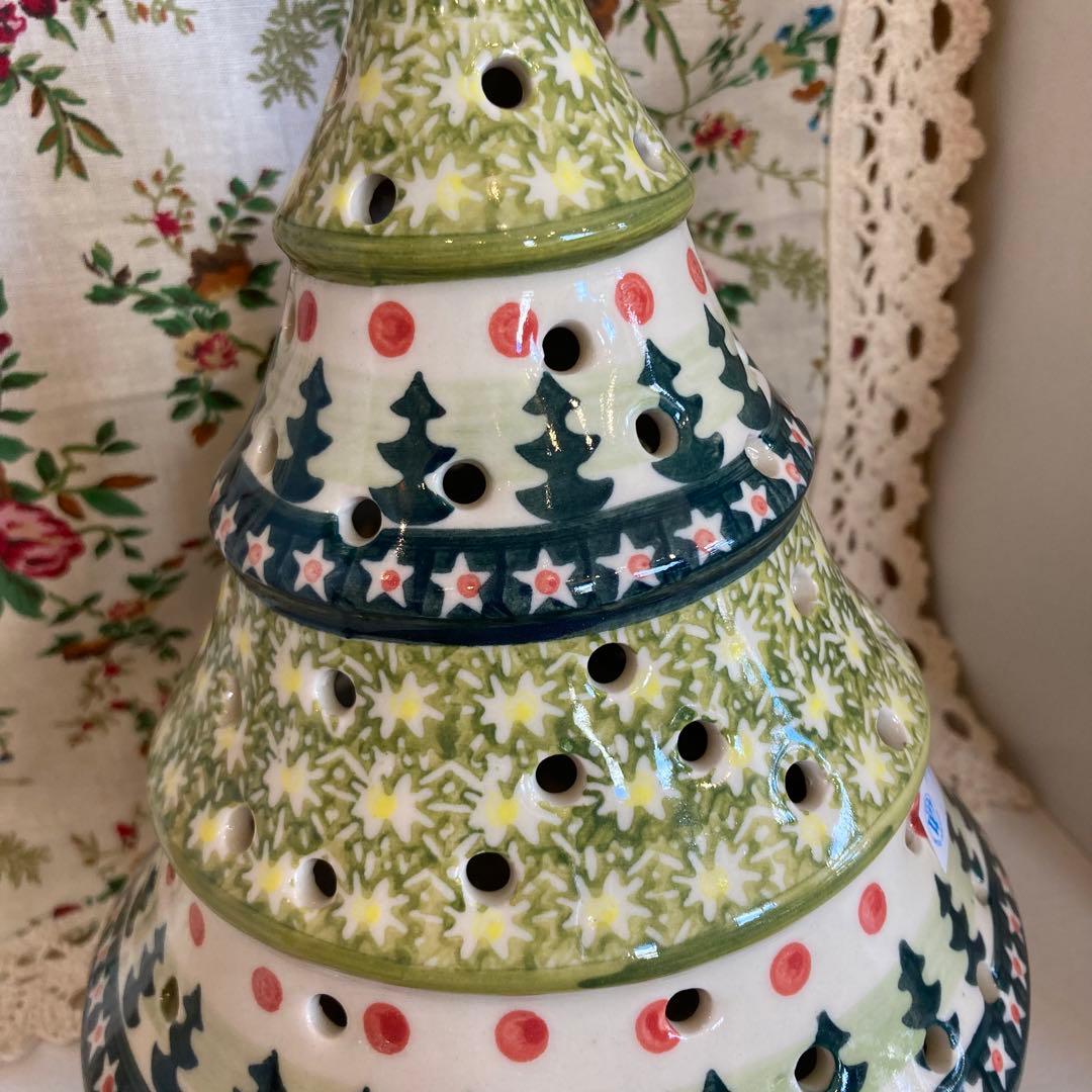 ポーリッシュポタリー＊キャンドルツリー　W944-123