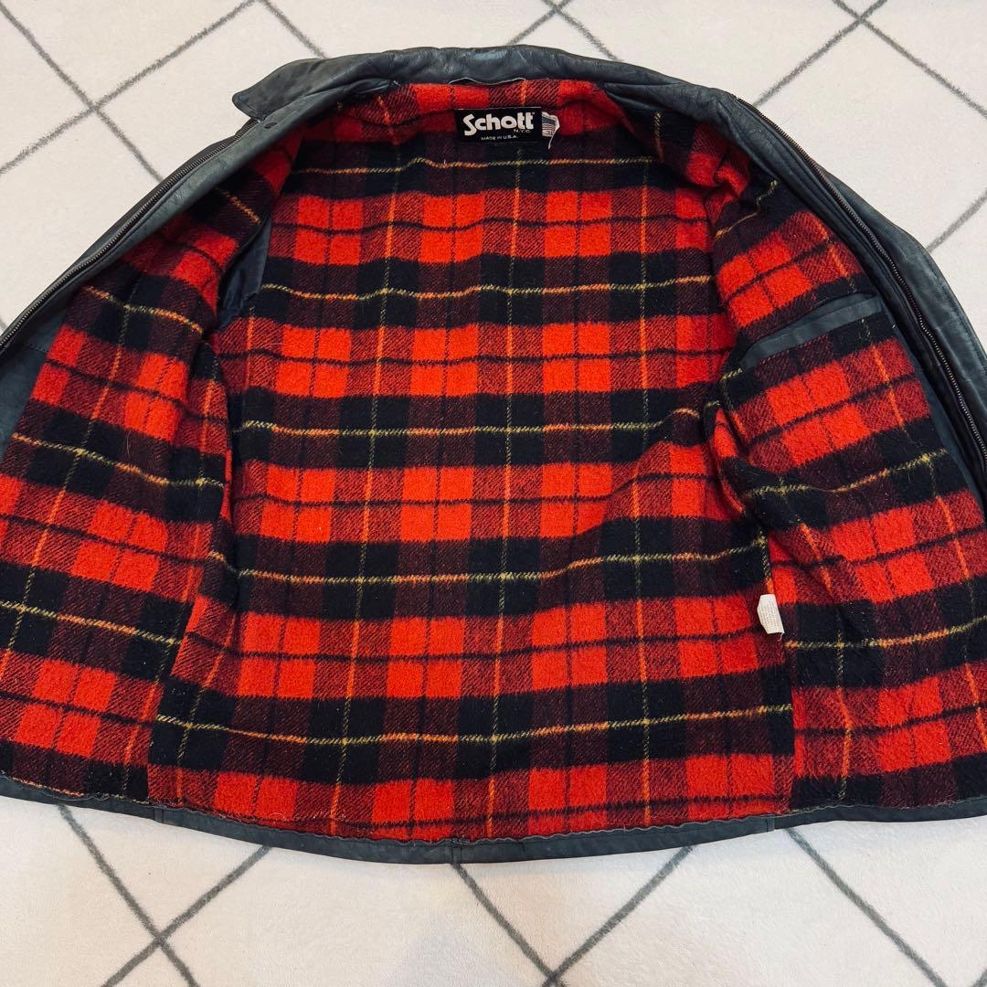 レアモデル　Schott ヌバックレザージャケット 36　ハーフコート