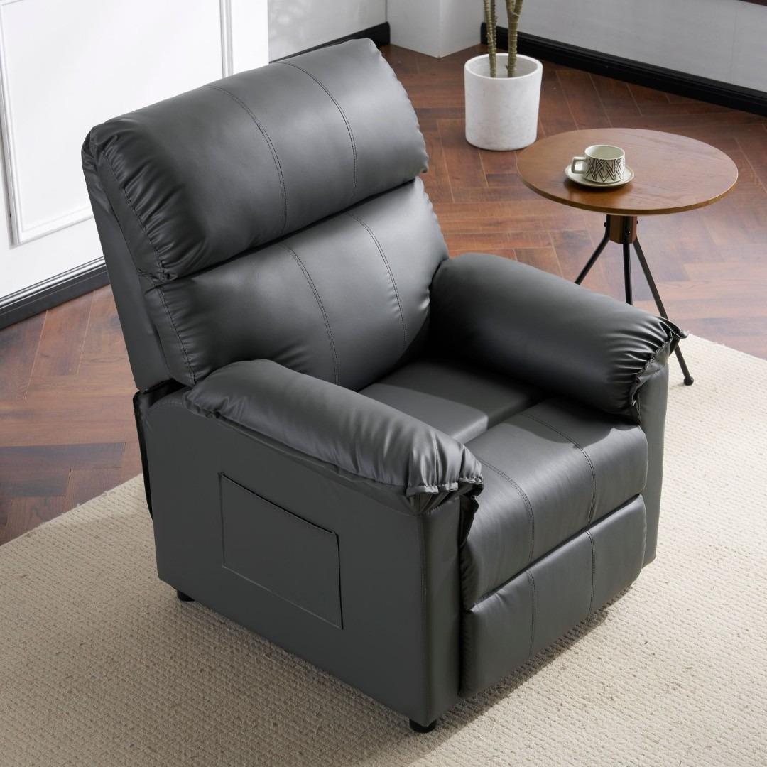 リクライニングソファー ソファー 1人掛け ゲーミングチェア PU 165度調節