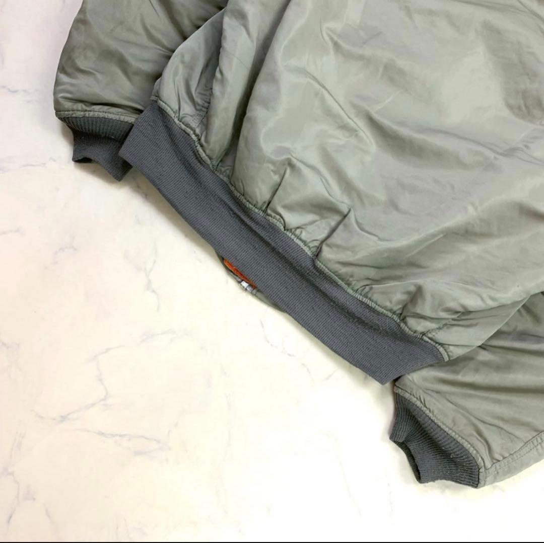 希少カラー★ 90s USA製 ALPHA MA-1 シルバー L　D335