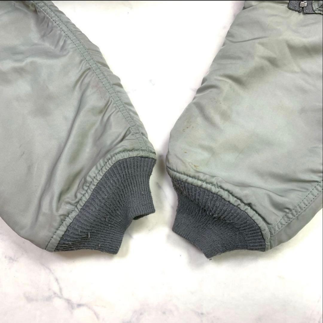 希少カラー★ 90s USA製 ALPHA MA-1 シルバー L　D335