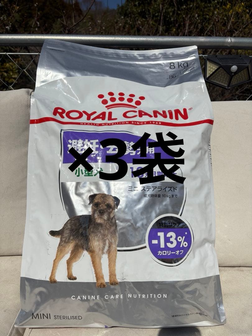 ロイヤルカナン ミニステアライズド 小型犬 10ヵ月齢以上 8kg×3袋