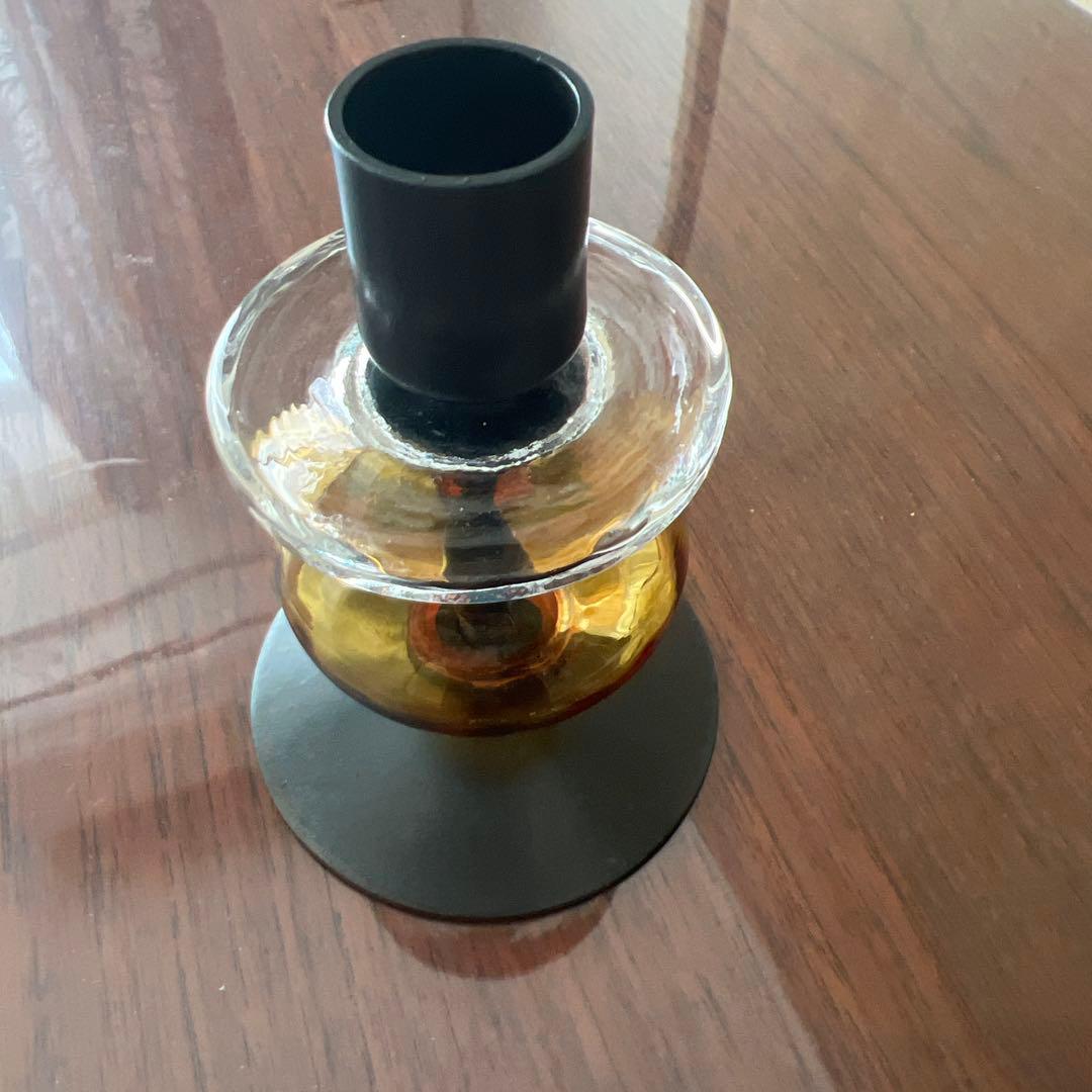 ボ*ん様 【美品】エリックホグラン　キャンドルホルダー　 アンバーガラス　北欧雑