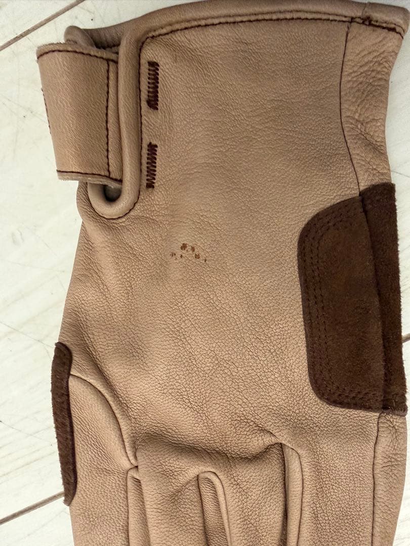 08awナンバーナインレザーフィンガーレスグローブ手袋