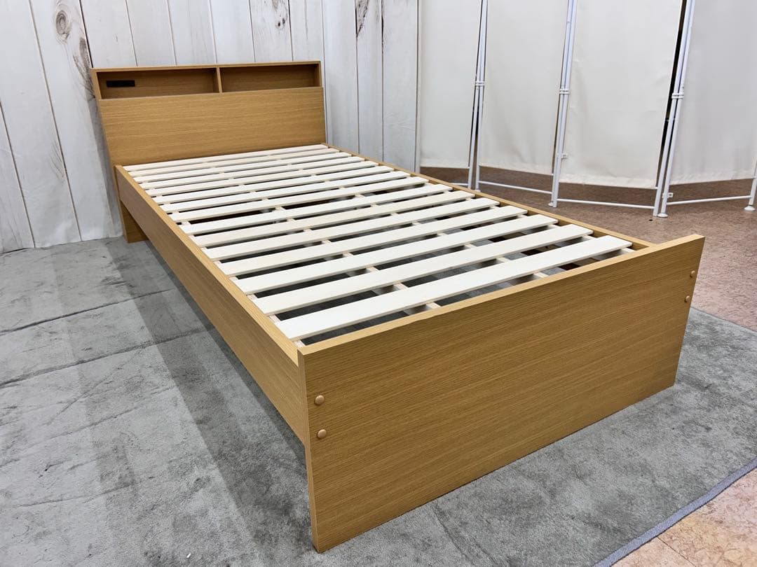 跳ね上げすのこシングルベッドフレーム