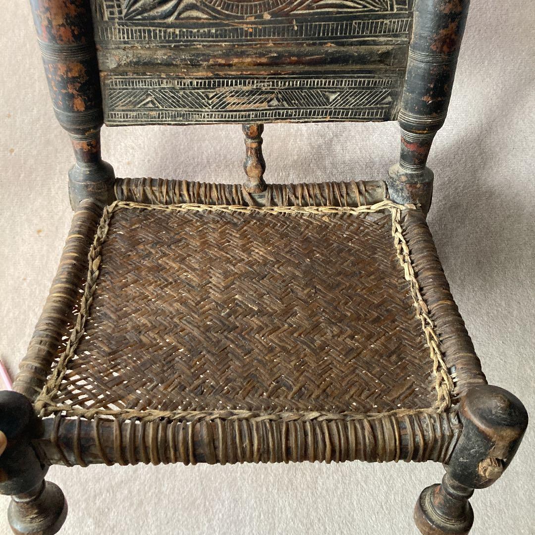 グランピエ　Granpie 伝統的な椅子　チェアー　イス　木と山羊革