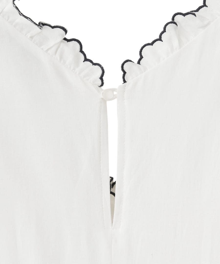 エンブロイダリーフリルティアードワンピース