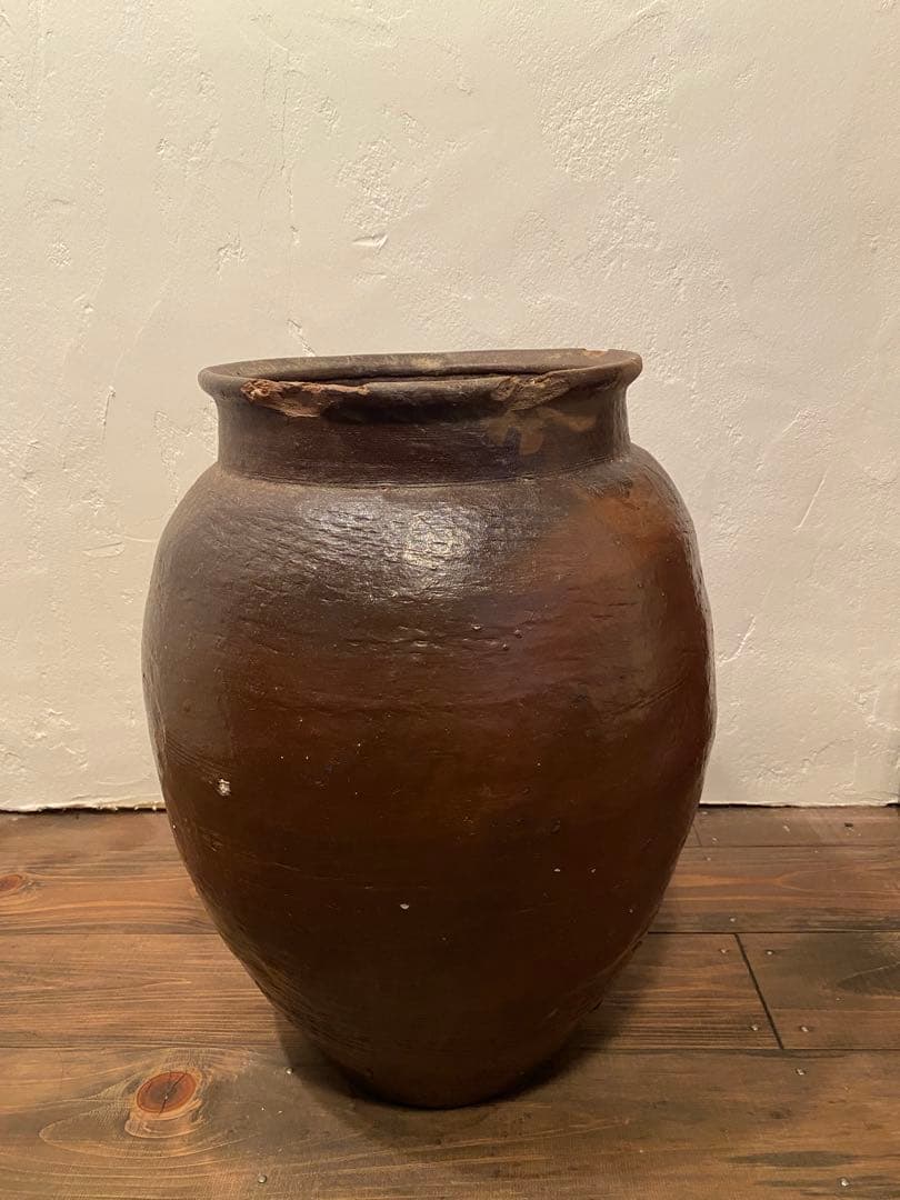 唐津焼 大甕 花器 水鉢 メダカ鉢 古陶器 和骨董