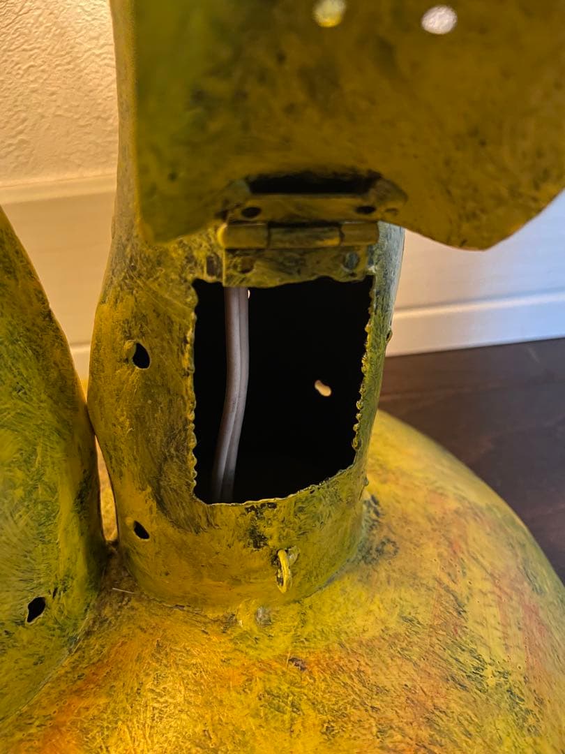 ブリキ製キノコ型　フロアランプ