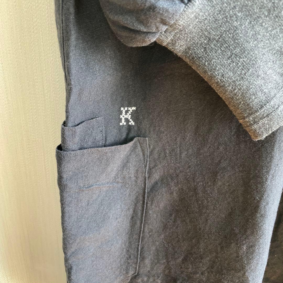 Kapok 割烹着2way ハウスワーキングコート1rd 濃紺　未使用