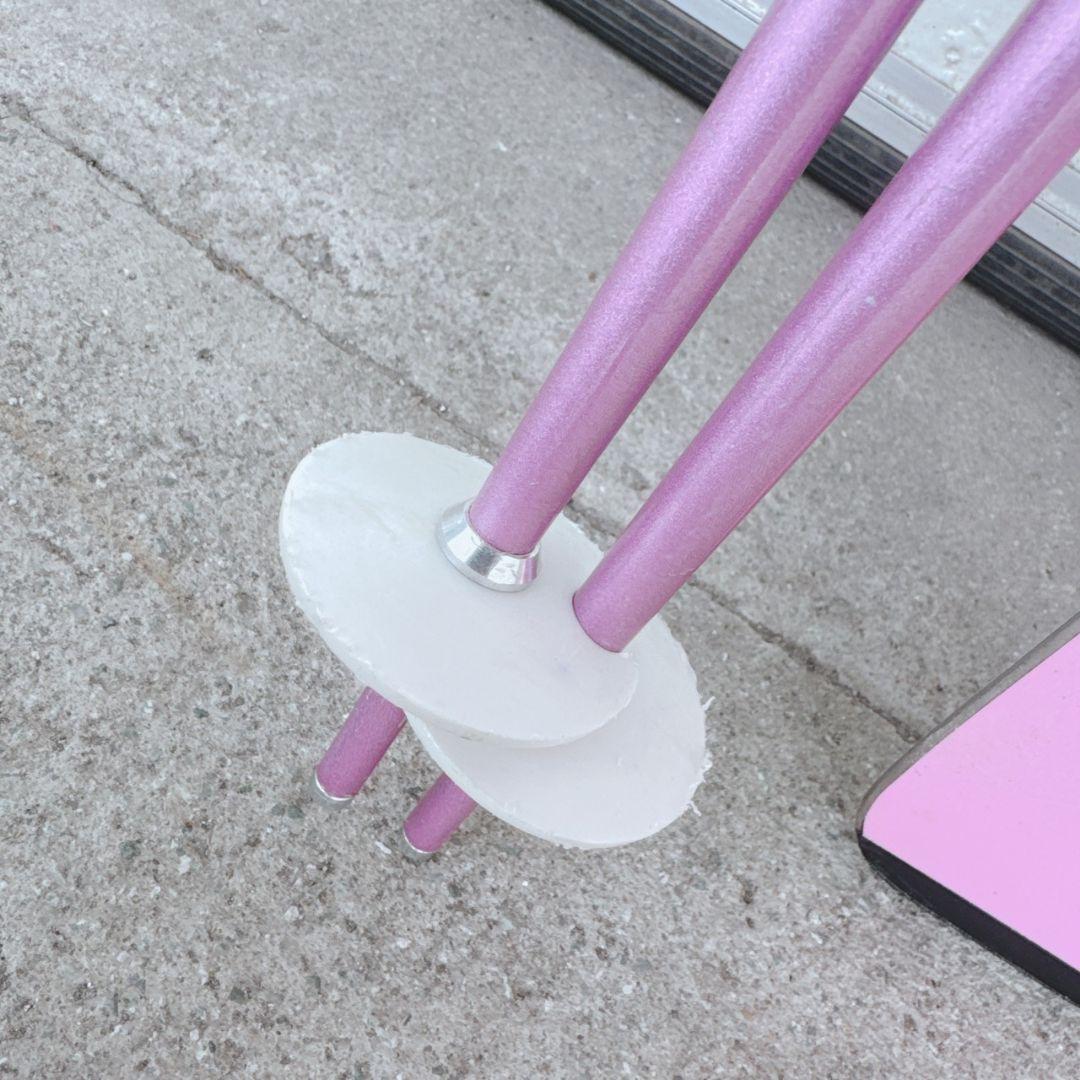 P-PRITY 子ども用スキー板 80cm ストック付き 花柄 花模様 キュート