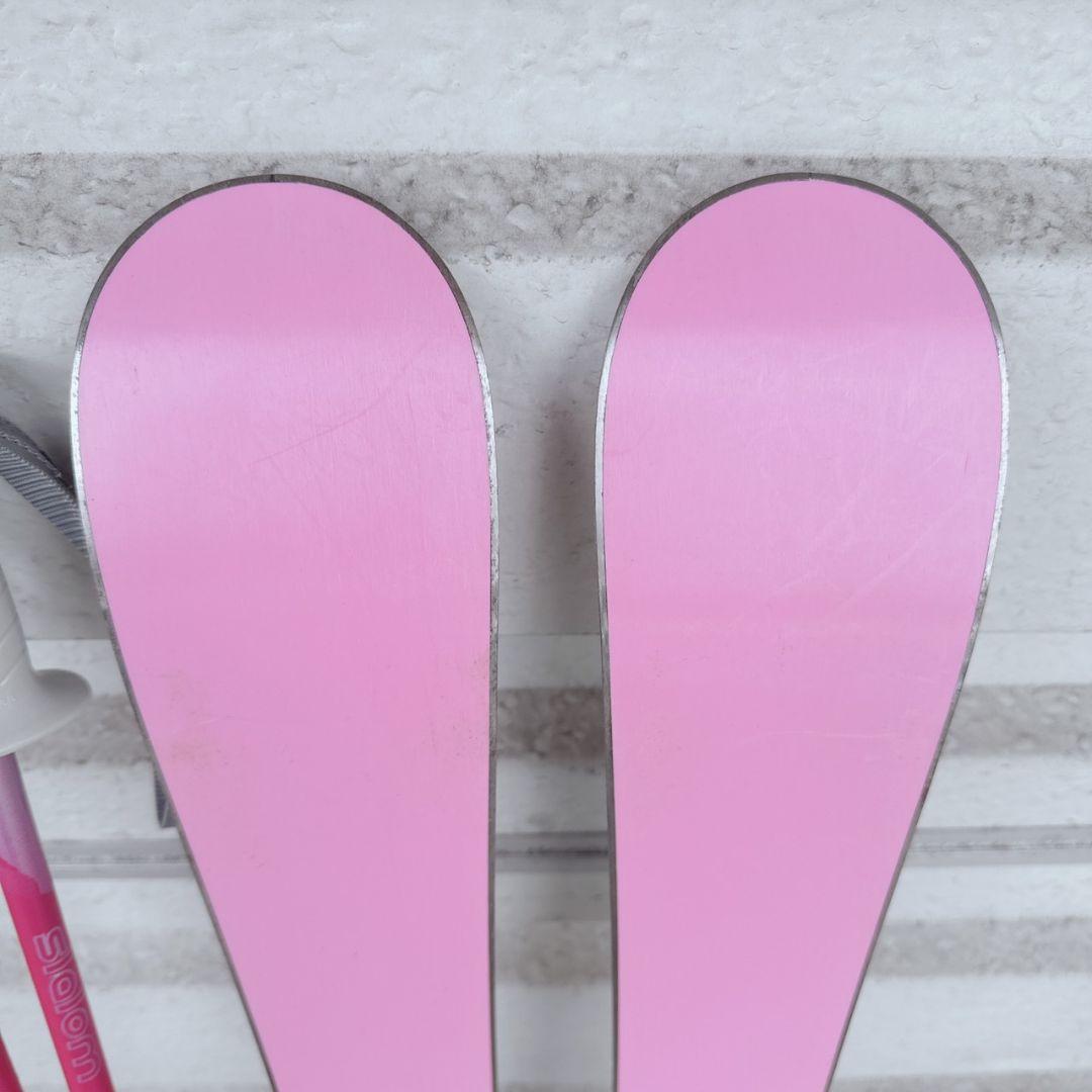 P-PRITY 子ども用スキー板 80cm ストック付き 花柄 花模様 キュート