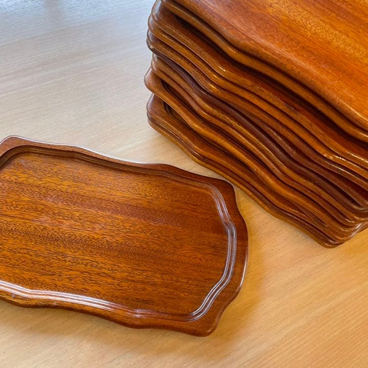 レトロな木製カフェトレイ22枚セット