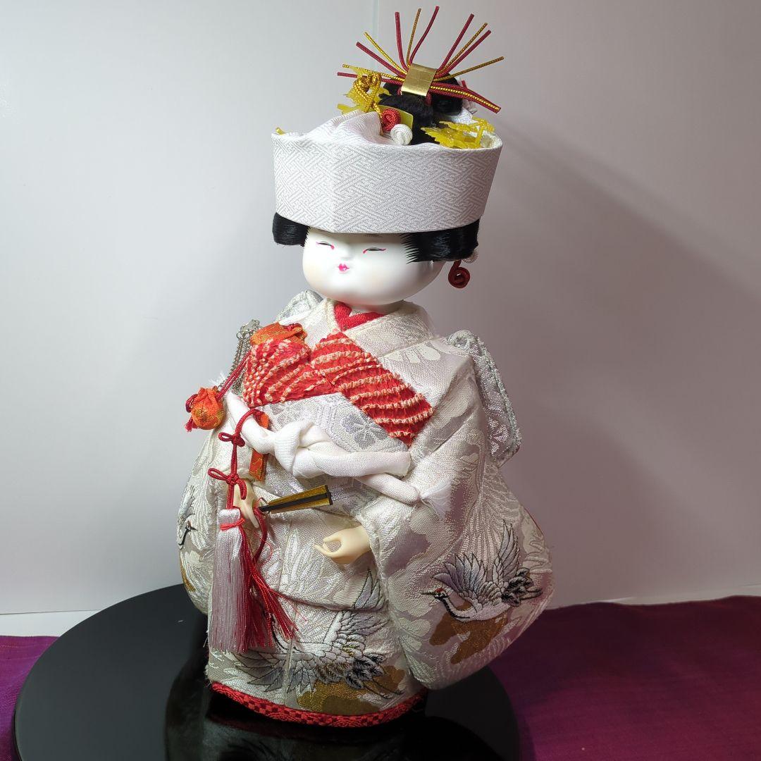 花嫁さん　木目込人形　 白赤衣装