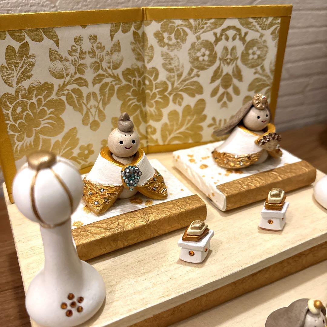 手作り　雛人形　二段飾り　ひな人形　ひな祭り