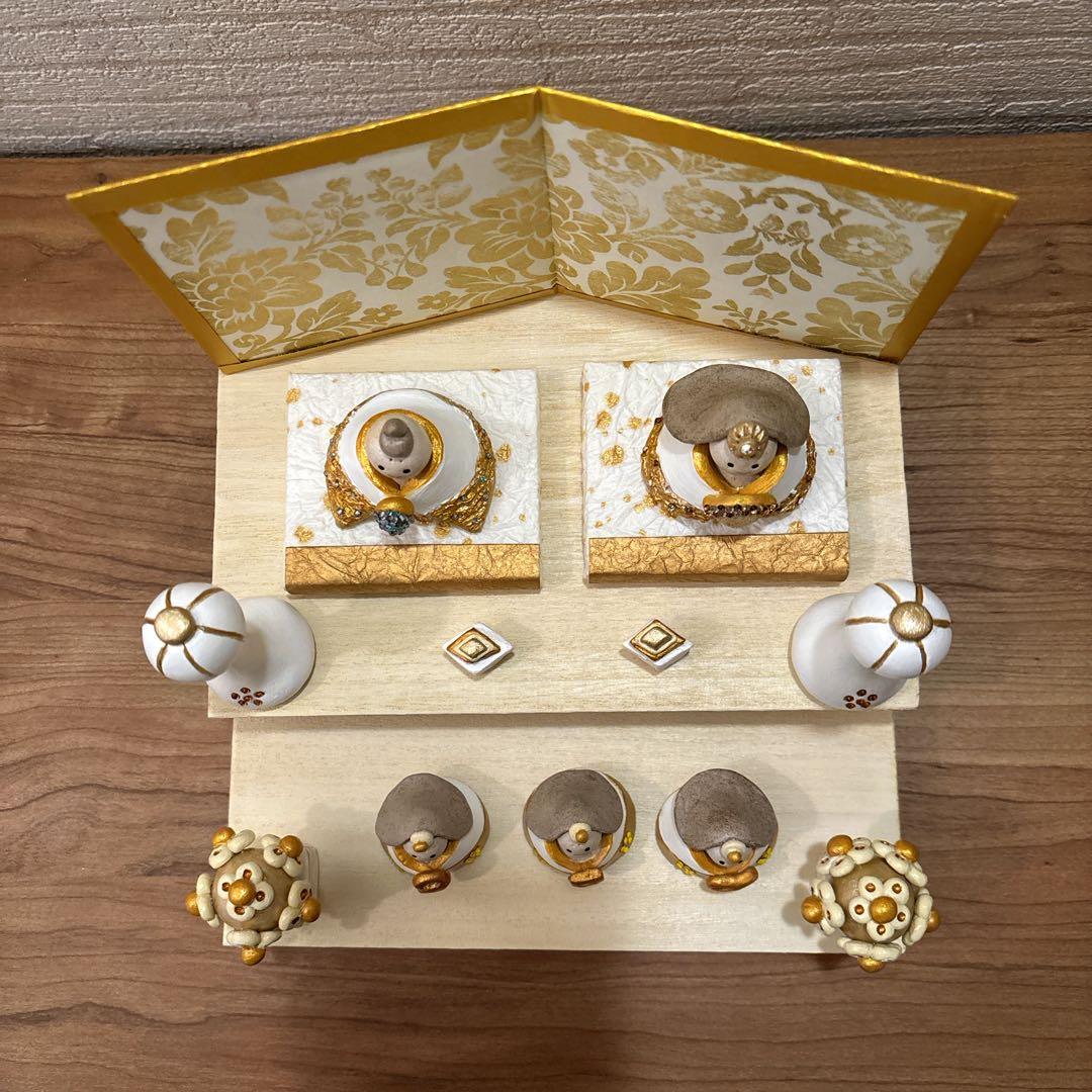 手作り　雛人形　二段飾り　ひな人形　ひな祭り