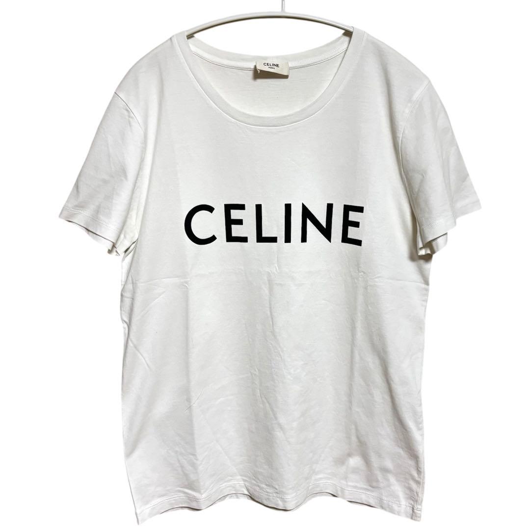 CELINE セリーヌ　美品　定番　Tシャツ　半袖　ブランドロゴ　M