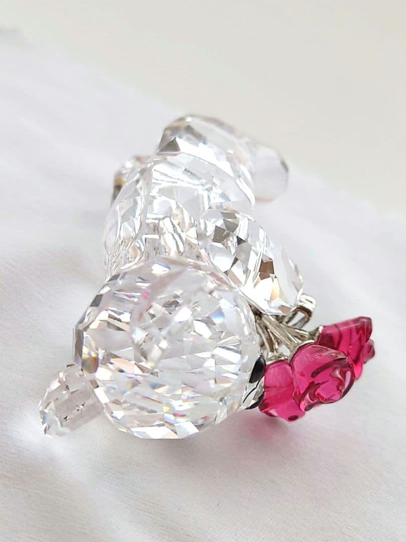 SWAROVSKI　クリスベア 赤い薔薇　 愛しています