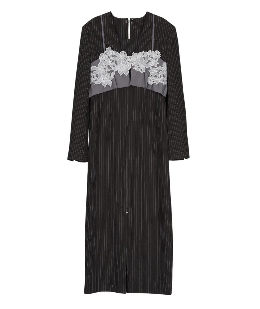 スーツ・フォーマル・ドレス ANDRESD pinstripe tailored bustier dress