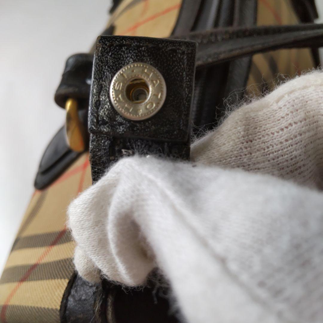 BURBERRY バーバリー ミニボストンバッグ ノバチェック シャドーホース