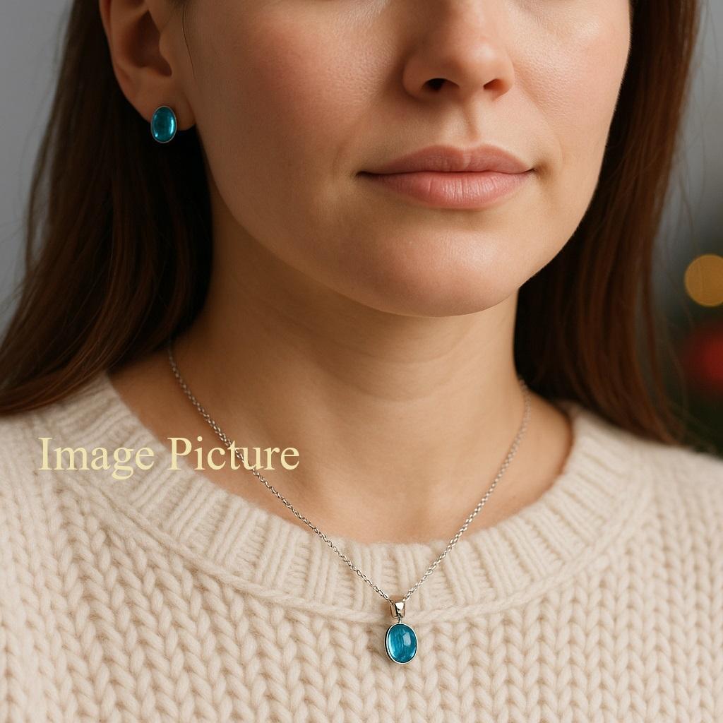 ナノクリスタル パライバ 8×6mm セット（SV925）