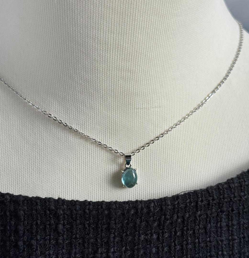 ナノクリスタル パライバ 8×6mm セット（SV925）