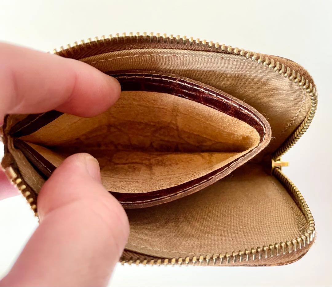 【美品】イルビゾンテ L字ファスナー ユニセックス コンパクト ウォレット