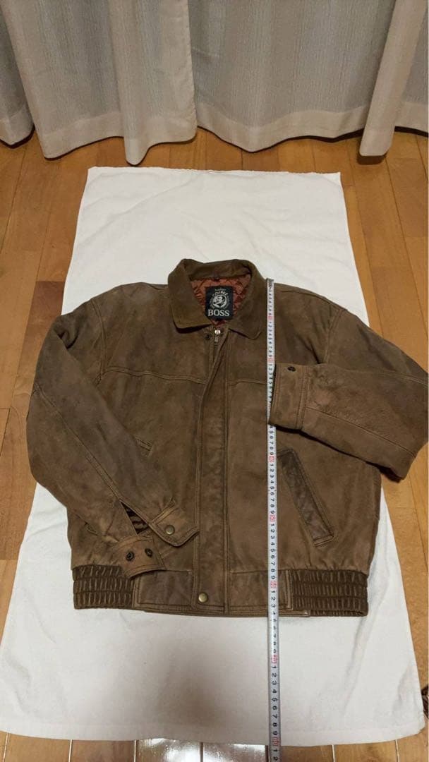 マ*ー様 【ボスジャン】 サントリーBOSS 本革G1 フライトジャケット