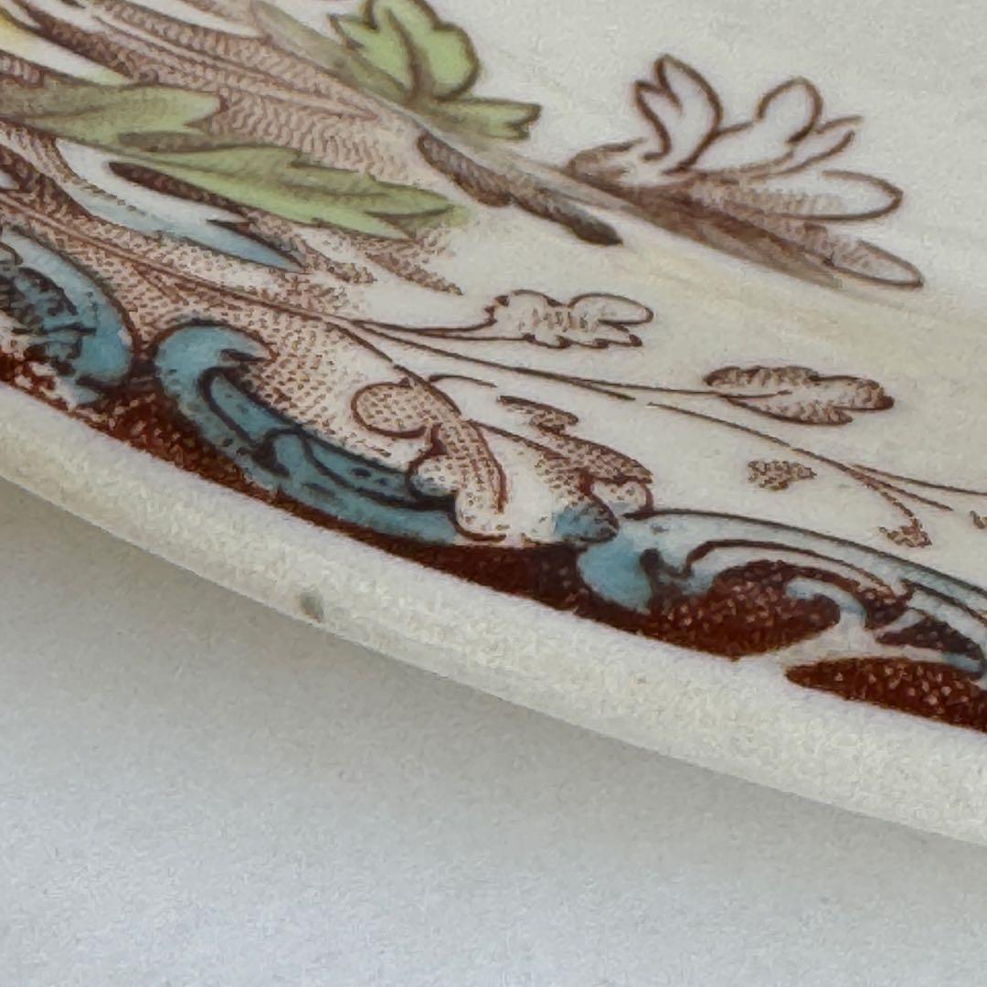 フランスアンティーク　GIEN　ジアン　秋の花　FLEURS D'AUTOMNE