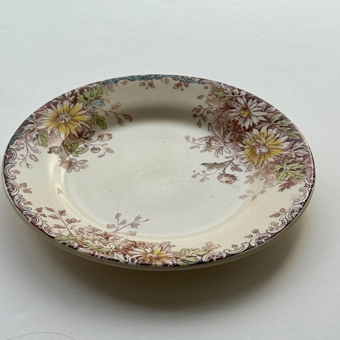 フランスアンティーク　GIEN　ジアン　秋の花　FLEURS D'AUTOMNE