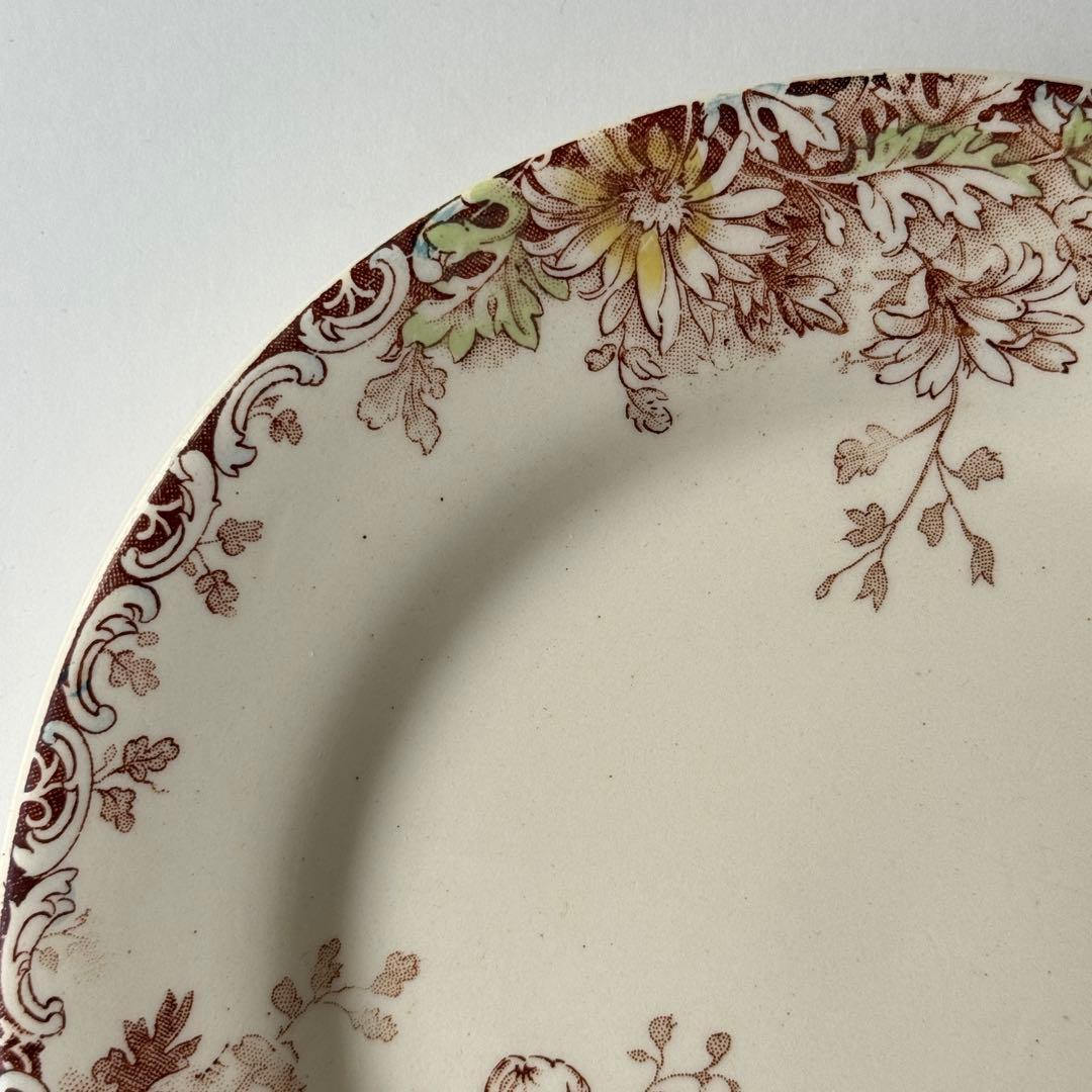 フランスアンティーク　GIEN　ジアン　秋の花　FLEURS D'AUTOMNE