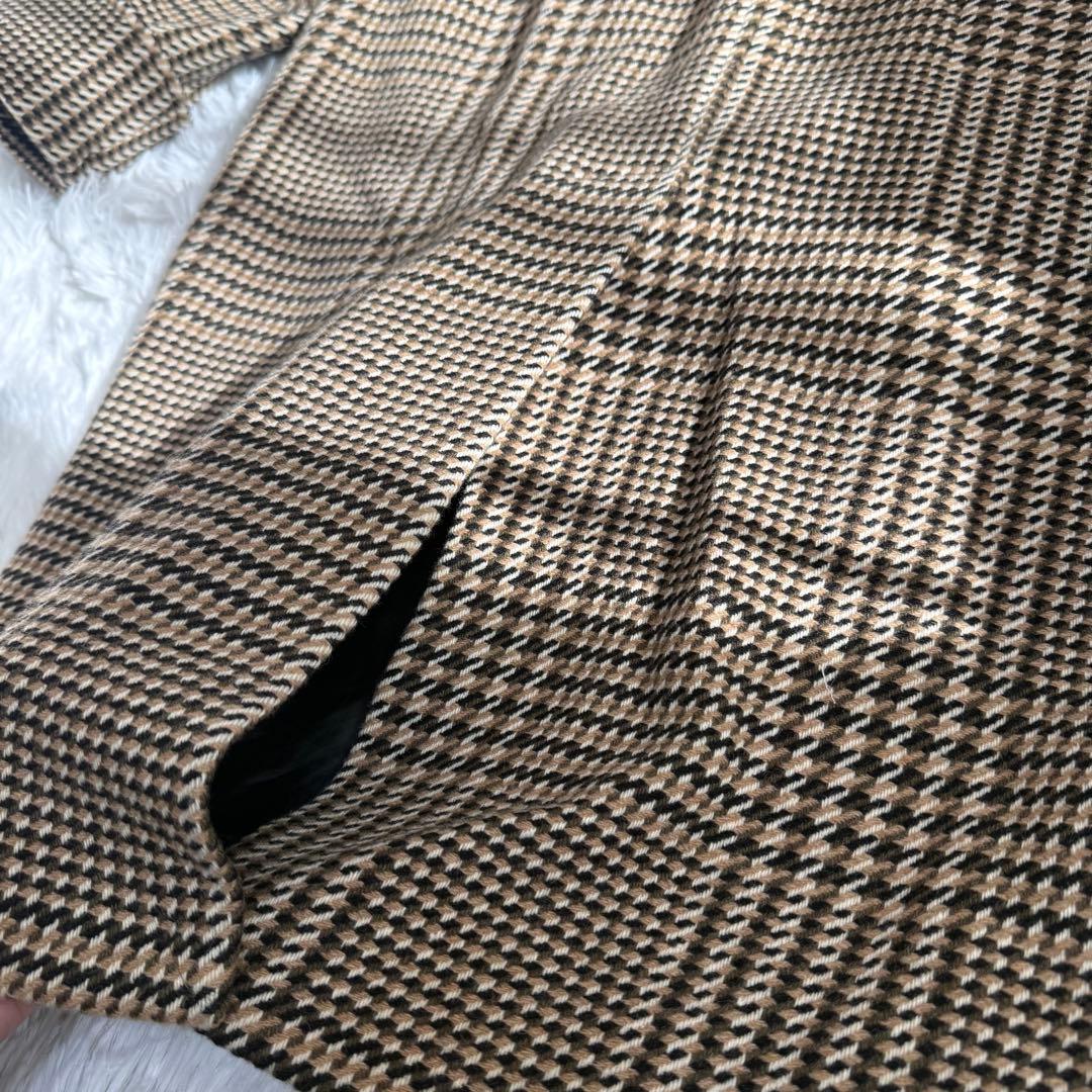 【美品】希少サイズ ZARA チェック チェスターコート XL