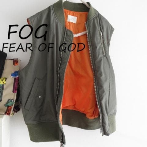FEAR OF GOD フィアオブゴッド　MA1　ジャンパー　カーキ　中綿　S