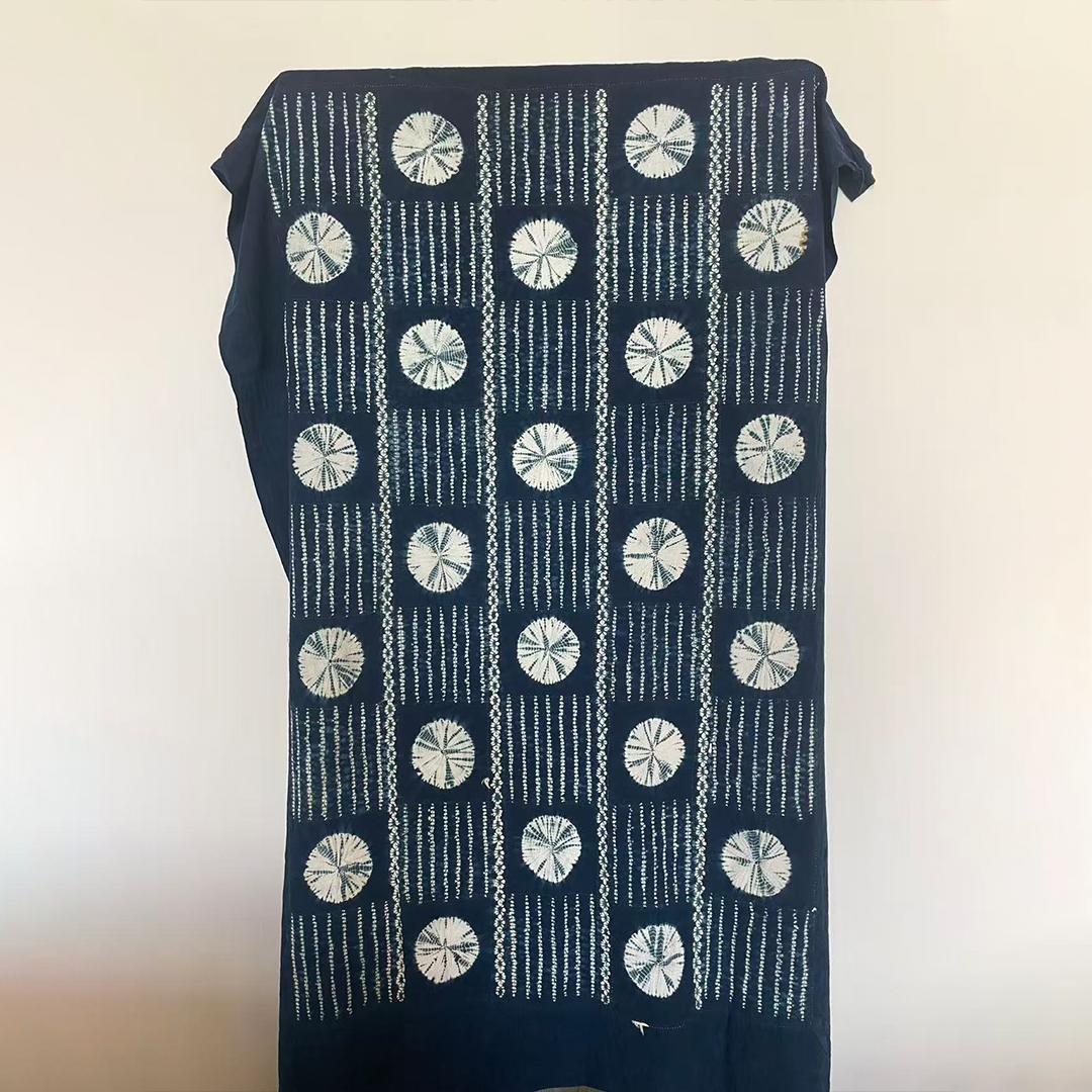 手染め 藍染 布 生地 手絞り 一点物 インテリア 雑貨用