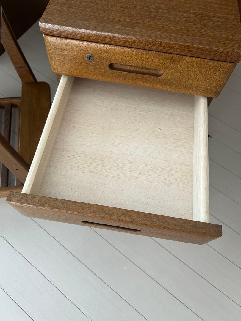 浜本工芸　学習机　本棚付き　袖机　フルセット　USED 皇室御用達　高級