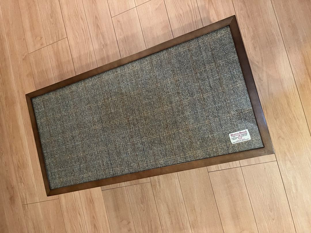 【ハリスツイード】ガラスセンターテーブル ローテーブル