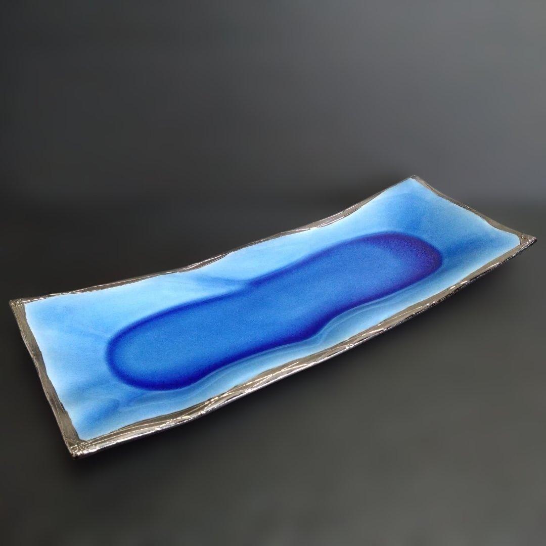 未使用 有田焼 古千窯 角皿大　料亭　懐石料理　レストラン