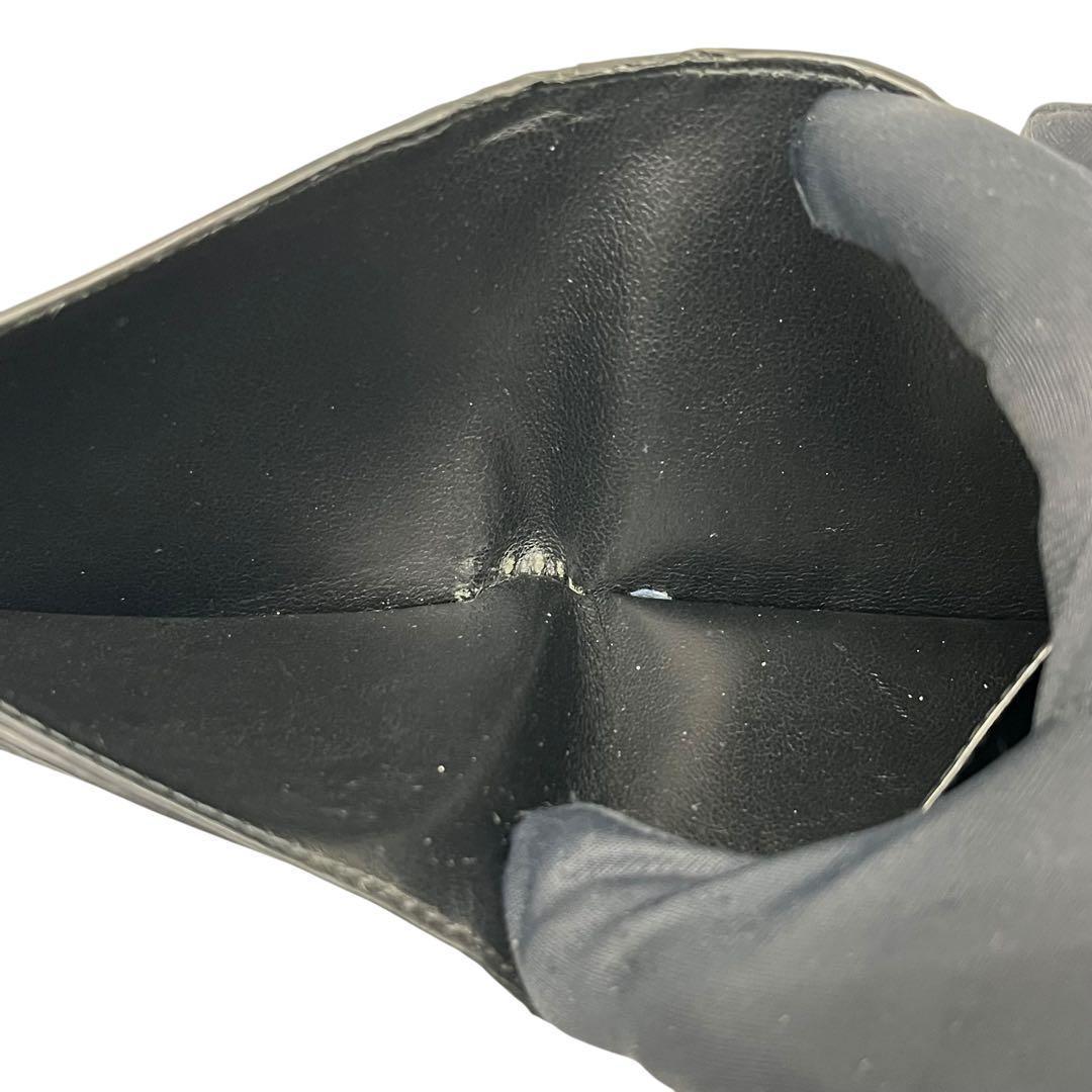 希少✨バレンシアガ アディダス コラボ 二つ折り財布 ロゴ レザー ブラック