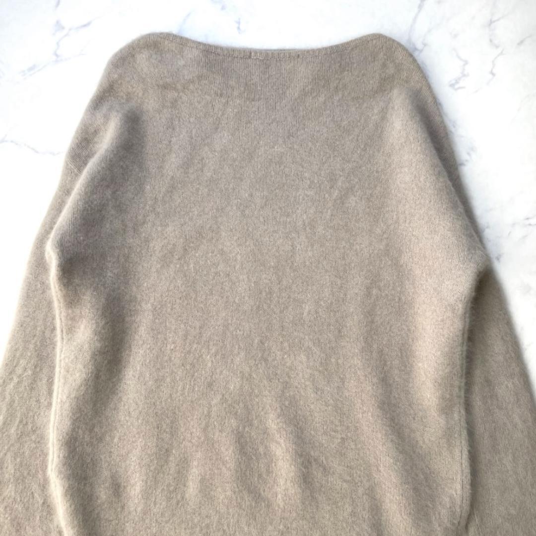 Demi-Luxe BEAMS フラッフィ ボートネックニット ベージュ F