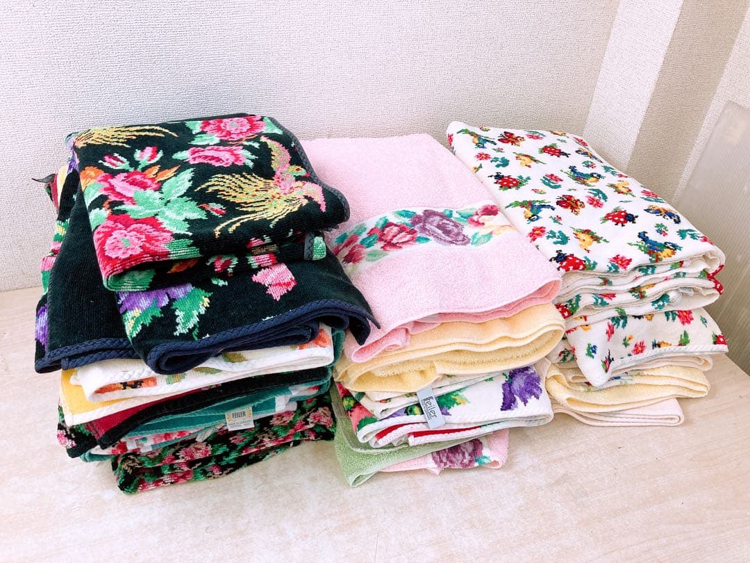 a*☆様 フェイラー タオル25枚 まとめ★花柄 定番柄 バスタオル＆フェイスタ