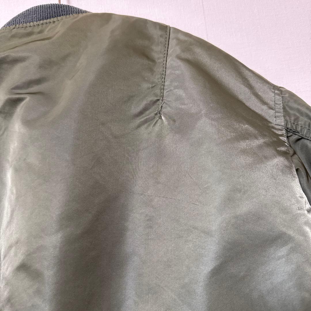 80sUSA製 ALPHA L-2Bフライトジャケット L セージグリーンma1