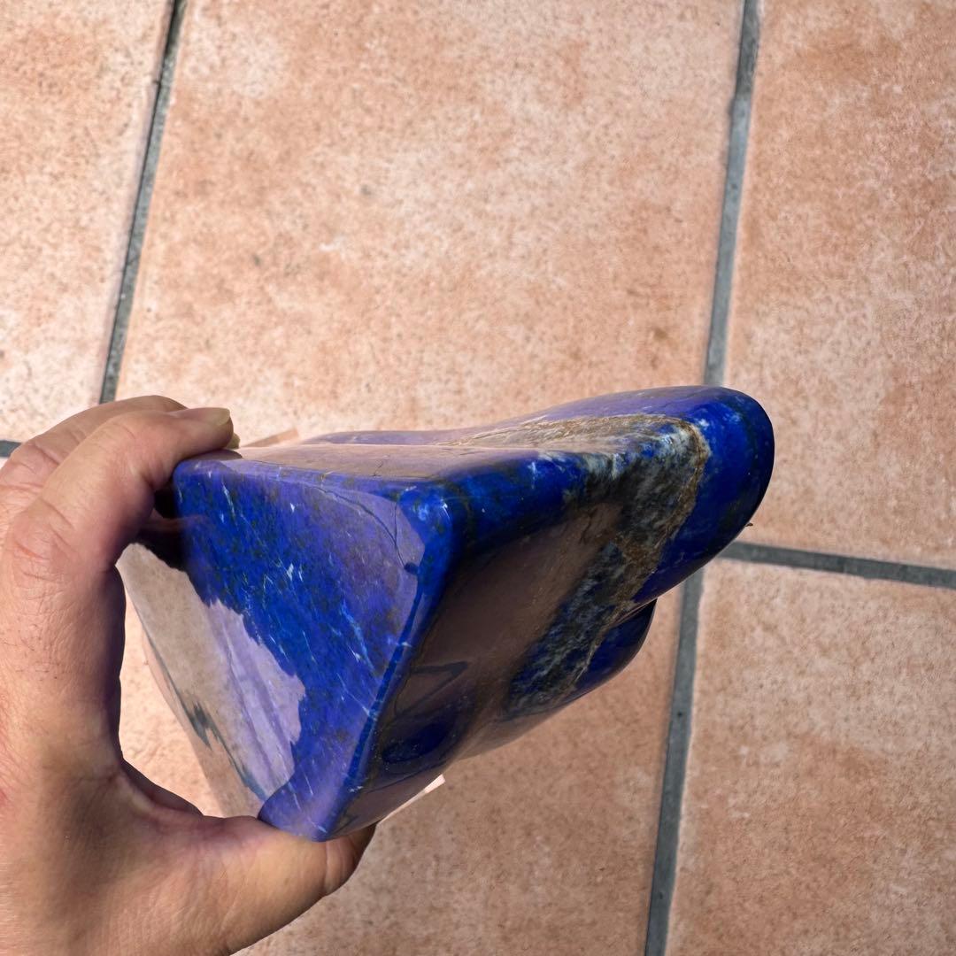 ☆ラピスラズリ5A引寄せ☆約2085gアフガニスタン産☆天然無着色クリスタル台座