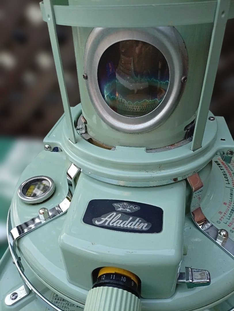 アラジンメンテナンス済。純正芯交換済。取り扱い説明書。グリーン