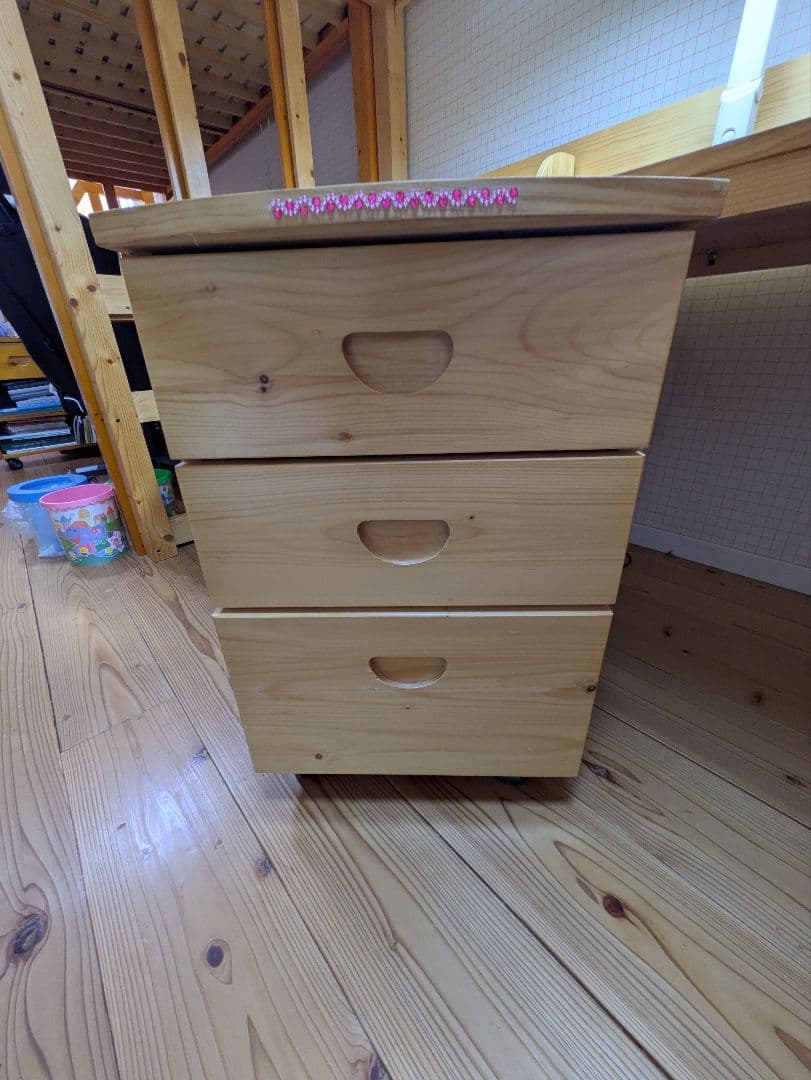 木製ロフトベッド デスク付き（引き取り限定）