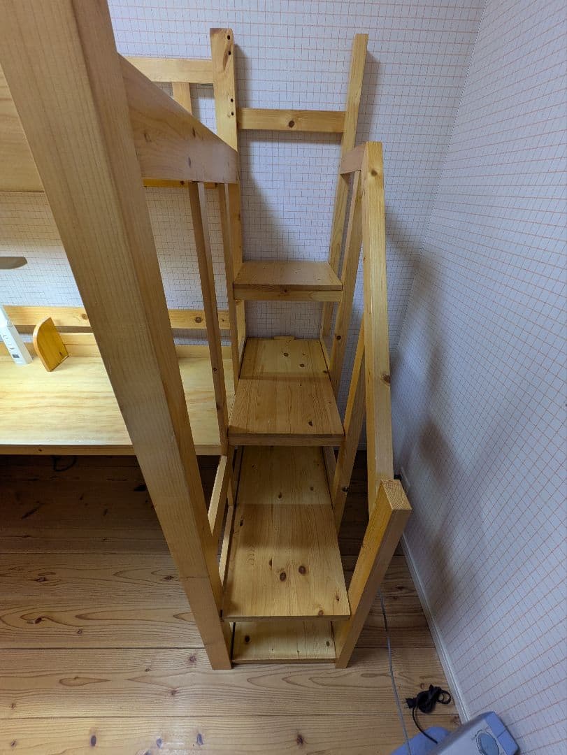 木製ロフトベッド デスク付き（引き取り限定）