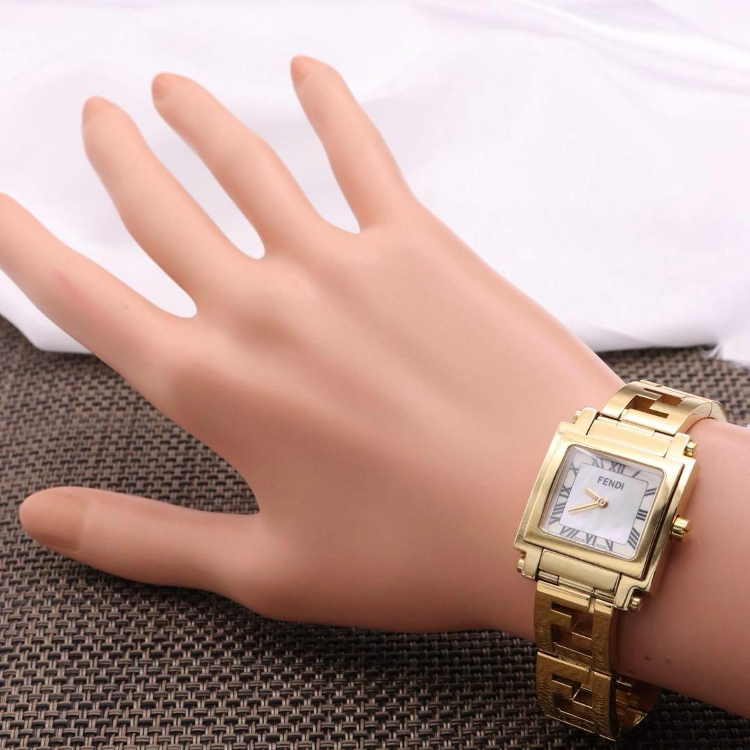 付属品付き【新品電池】FENDI 6000L/オロロジ 動作品 ゴールド 美品