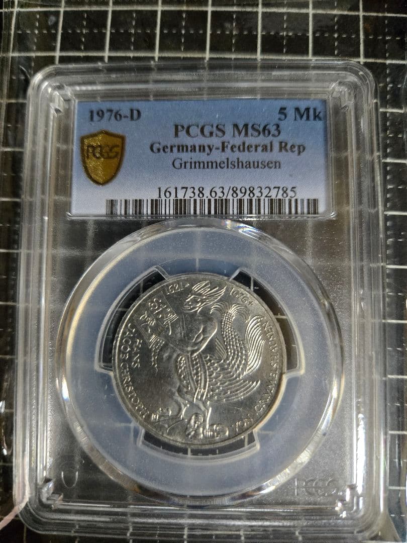 1976年 ドイツ 5マルク PCGS MS63 銀貨 SV625