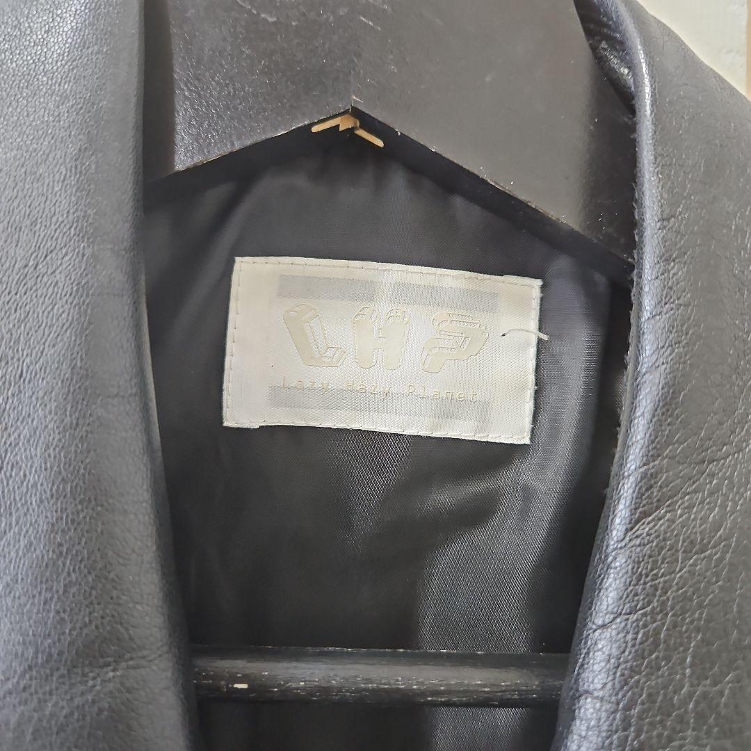 LHP ブラック ダブルライダースジャケット