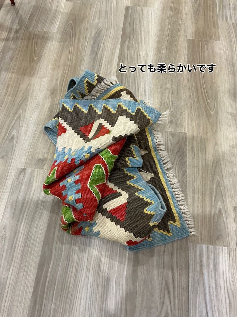 新品！トルコ.カイセリ産【キリム】アクセントサイズ